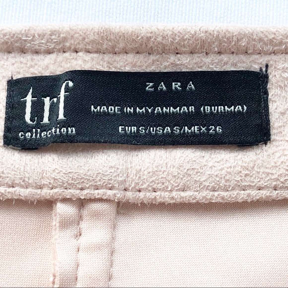 🌹HP🌹ZARA • Pale Blush Button-Front Suede Skirt - Picture 7 of 8